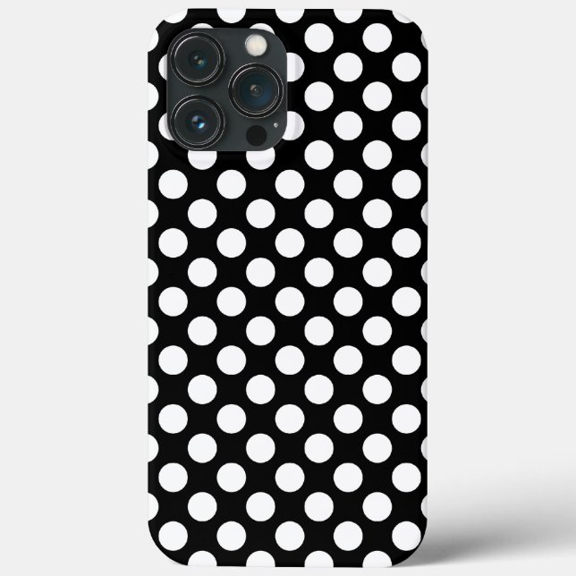 Black and White Polka Dot Case-Mate iPhone Case (Back)