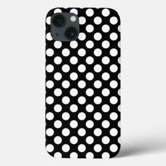 Black and White Polka Dot iPhone 13 Case