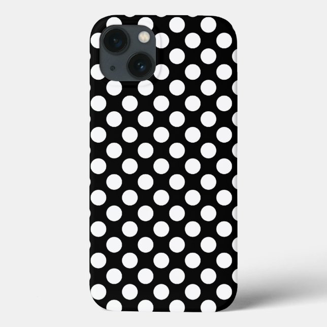 Black and White Polka Dot Case-Mate iPhone Case (Back)