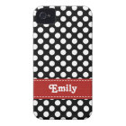Black and White Polka Dot iPhone 4  4s Case Mate C