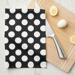 Black and White Polka Dot Kitchen Towel
