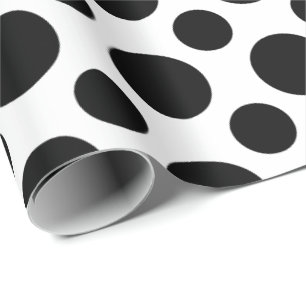 Black and White Polka Dot MCM Wrapping Paper