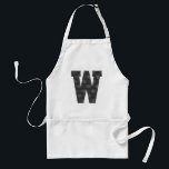 Black and White Polka Dot Monogram Standard Apron<br><div class="desc">Create your own black and white polka dot monogram text design. Customize the font style,  size and colour as needed. Customizing tip: For the tiny white dots to show up on your final design,  keep the dots the top layer in this design.</div>