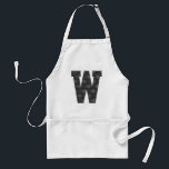 Black and White Polka Dot Monogram Standard Apron<br><div class="desc">Create your own black and white polka dot monogram text design. Customize the font style,  size and colour as needed. Customizing tip: For the tiny white dots to show up on your final design,  keep the dots the top layer in this design.</div>
