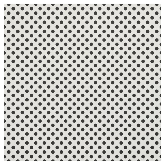 Black and White Polka Dot Pattern Fabric (Swatch)