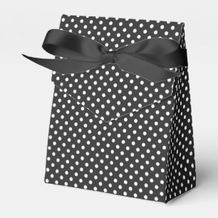 Black and White Polka Dot Pattern Favor Box