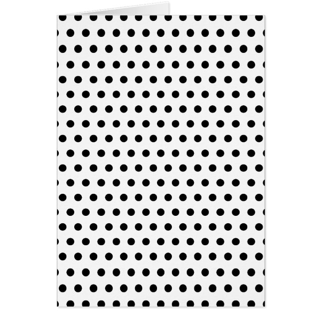 Black and White Polka Dot Pattern. Spotty. (Front)