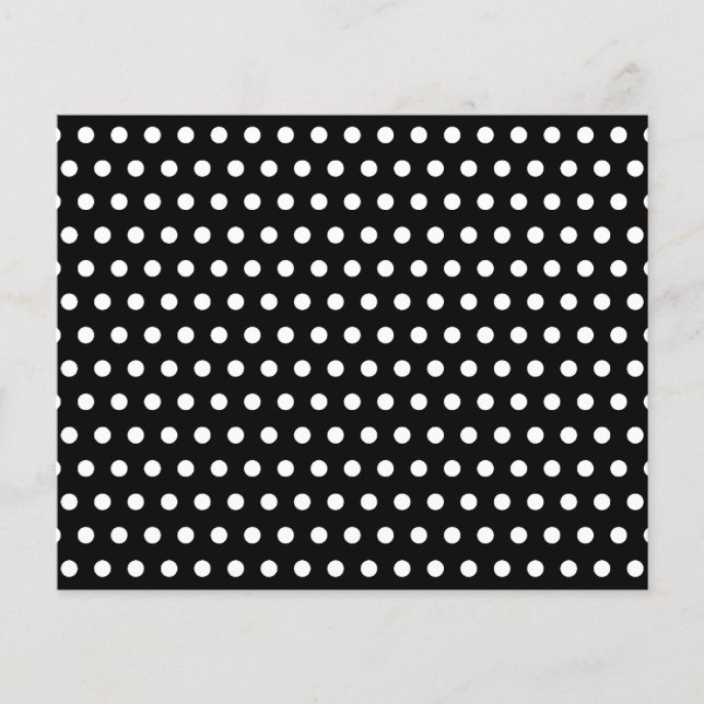 Black and White Polka Dot Pattern. Spotty. (Front)