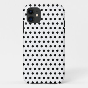 Black and White Polka Dot Pattern. Spotty. iPhone 11 Case