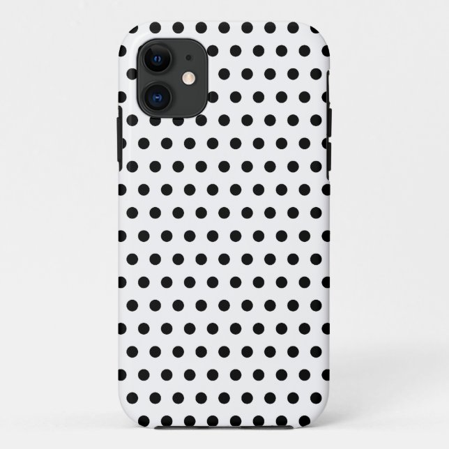 Black and White Polka Dot Pattern. Spotty. Case-Mate iPhone Case (Back)