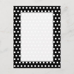 Black and White Polka Dot Pattern. Spotty. Postcard