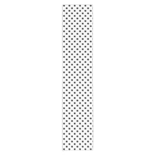Black and white polka dot pattern table runner