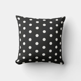 Black and white polka dot  pillow