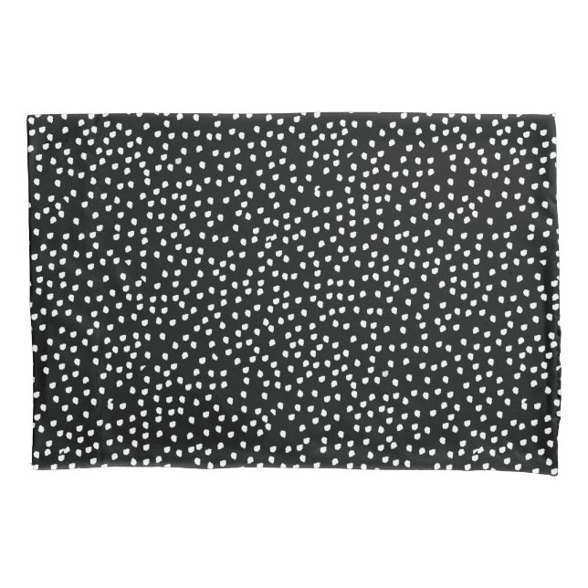 Black and White Polka Dot Pillowcase (Front)