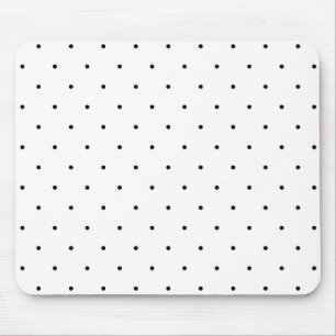 Black And White Polka Dot Spots Mouse Pad