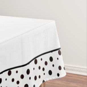 Black and White Polka Dot  Tablecloth