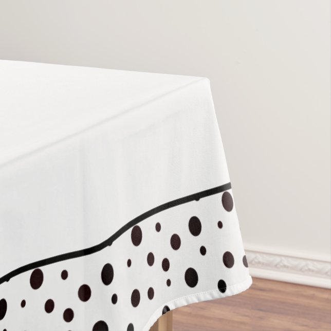 Black and White Polka Dot  Tablecloth (In Situ)