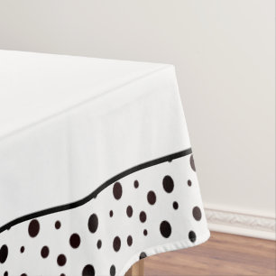 Black and White Polka Dot  Tablecloth