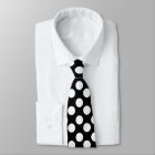 Black and White Polka Dot Tie