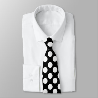 Black and White Polka Dot Tie