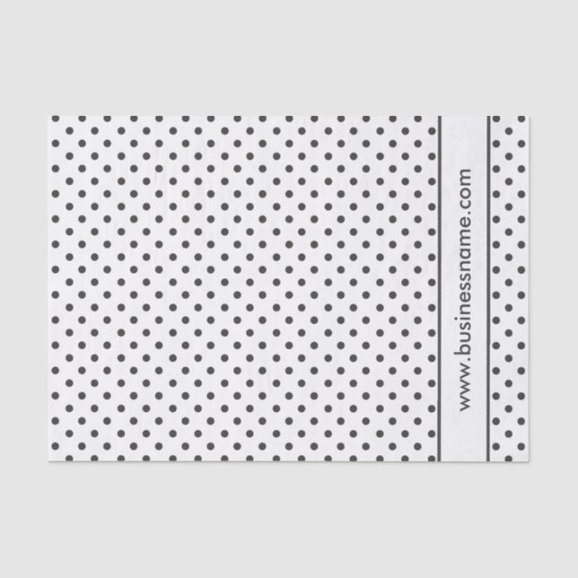 Black and White Polka Dot Tissue Paper (Front)