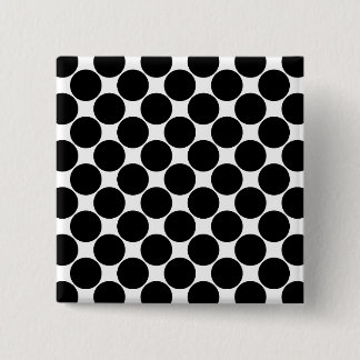 Black and white polka dots 2. 2 inch square button