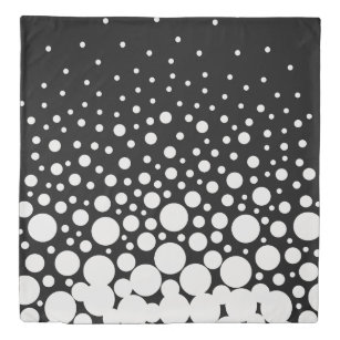 Black and white polka dots duvet cover