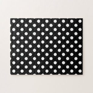 Black and White Polka Dots Jigsaw Puzzle