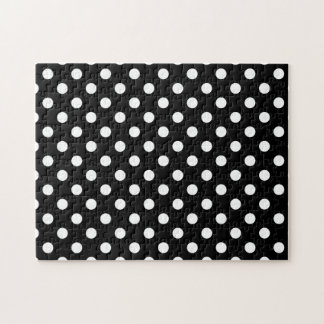 Black and White Polka Dots Jigsaw Puzzle