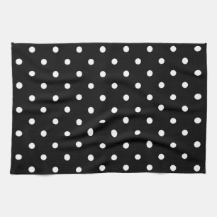 Black and white polka dots kitchen towel
