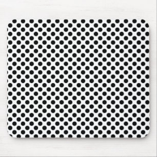Black and White polka dots Mousepad
