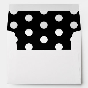 Black And White Polka Dots Pattern Envelopes