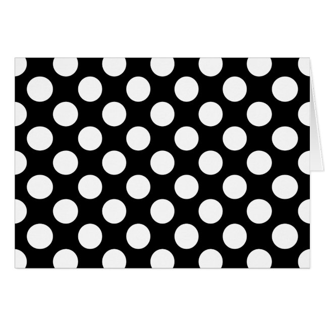 Black and White Polka Dots, Polka Dot Pattern (Front Horizontal)