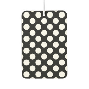 Black and White Polka Dots, Polka Dot Pattern Air Freshener