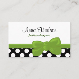 Black and White Polka Dots, Polka Dot Pattern Business Card