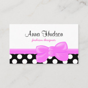 Black and White Polka Dots, Polka Dot Pattern Business Card