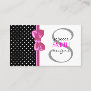 Black and White Polka Dots, Polka Dot Pattern Business Card