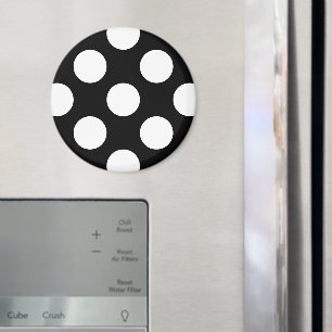 Black and White Polka Dots, Polka Dot Pattern Magnet