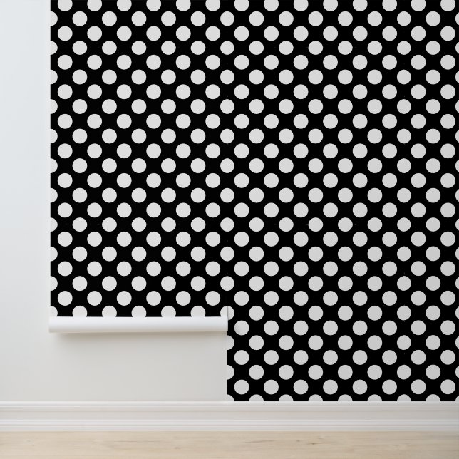 Black and White Polka Dots, Polka Dot Pattern Wallpaper (Application)
