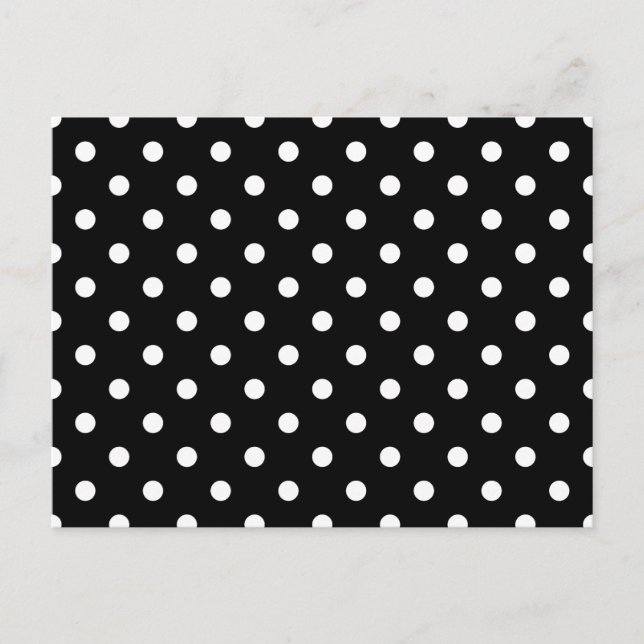 Black and White Polka Dots Postcard (Front)