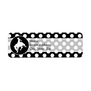 Black and White Polka Dots; Rodeo Cowboy