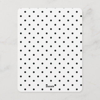 Black and White Polka dots wedding Invitation
