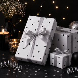 Black and white Polka Dots Wrapping Paper
