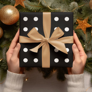 Black and White Polka Dots Wrapping Paper