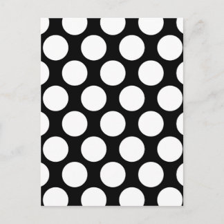 Black and White Polkadot Postcard