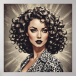 Black and White Pop Art Poster<br><div class="desc">Add a striking touch to your space with this bold black and white pop art poster featuring a strong, stylish feminine figure. The high-contrast design brings a modern and edgy vibe, perfect for contemporary spaces, minimalist interiors, or those who appreciate the iconic pop art aesthetic. This artwork is ideal for...</div>