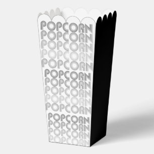 Black and white popcorn favor box