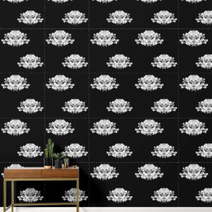 Black and White Postcard Design Wallpaper