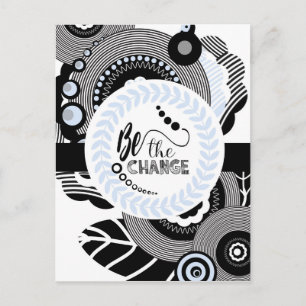 black and white Postcard inspirational quote