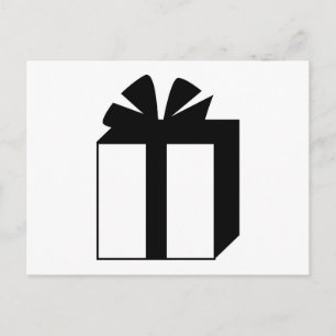 Black and White Present Postcard